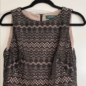 Lauren Ralph Lauren Black Lace Midi Dress